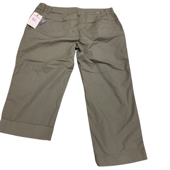 Woolrich Womens Green Roll Up Tab Cargo Utility Pants 12 Outdoor Gorpcore Hiking - Picture 6 of 8